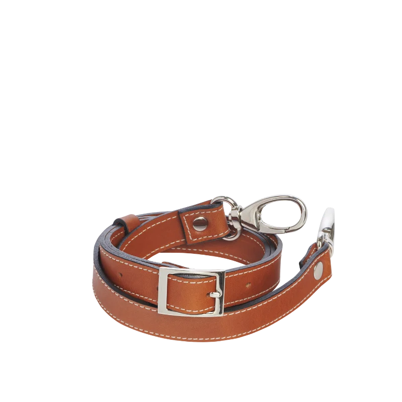 Sangle en cuir gold avec mousquetons