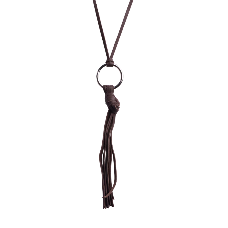Sautoir cuir Chocolat
