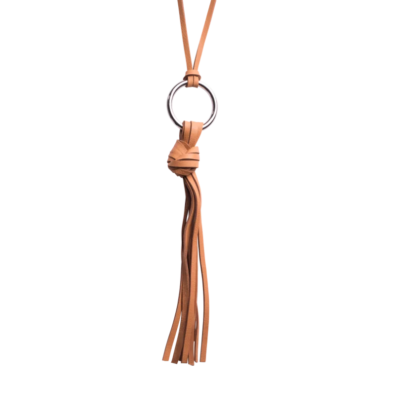 Sautoir cuir Gold