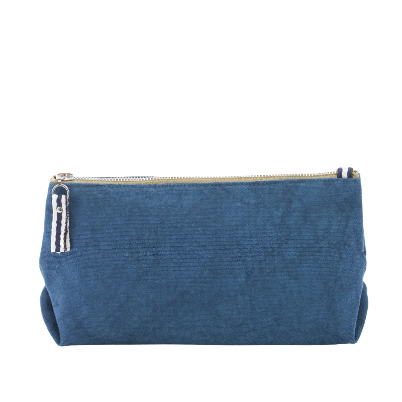 Trousse toile large Bleu canard