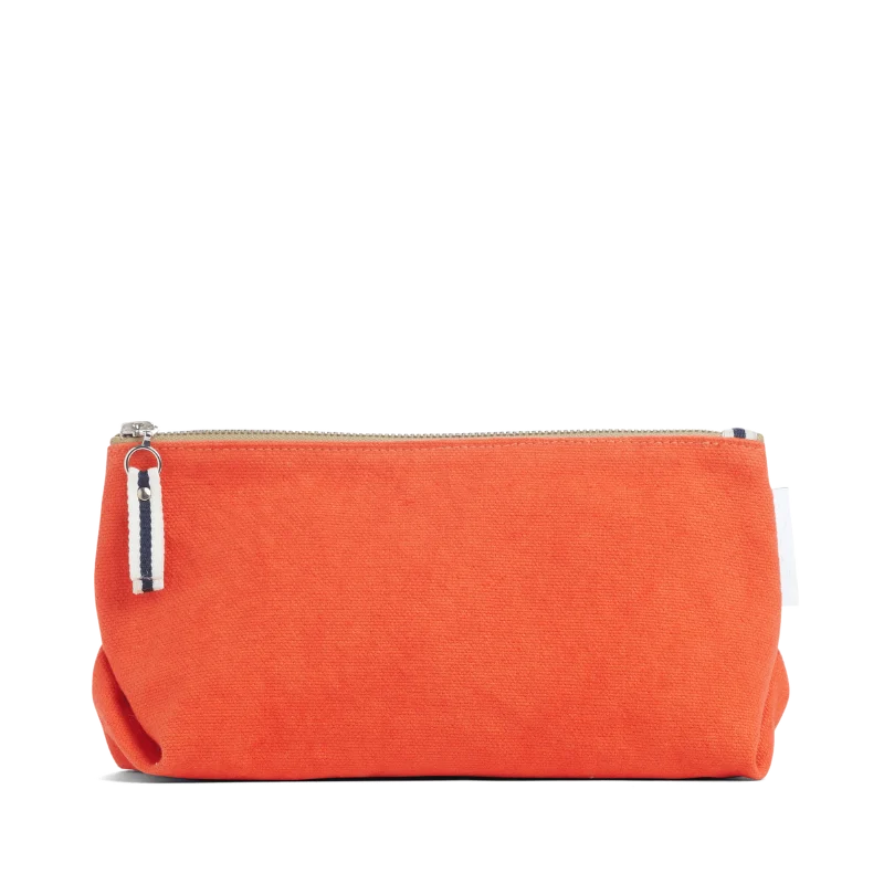 Trousse toile large Corail
