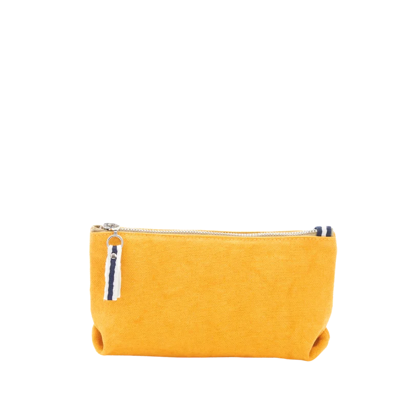 Trousse toile médium jaune