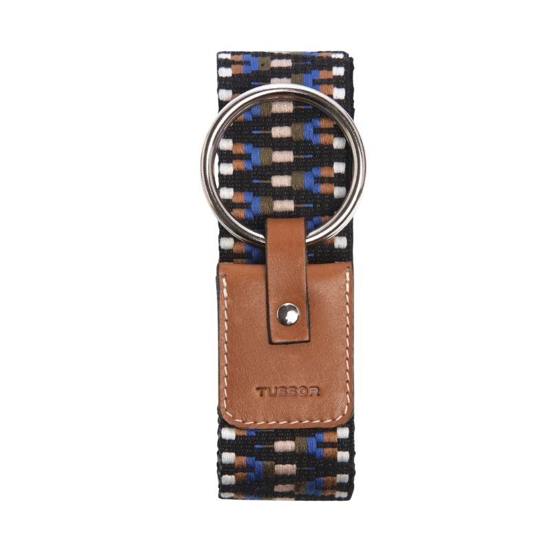 Ceinture duo amanteca colorée en coton et cuir naturel gold et boucle nickel
