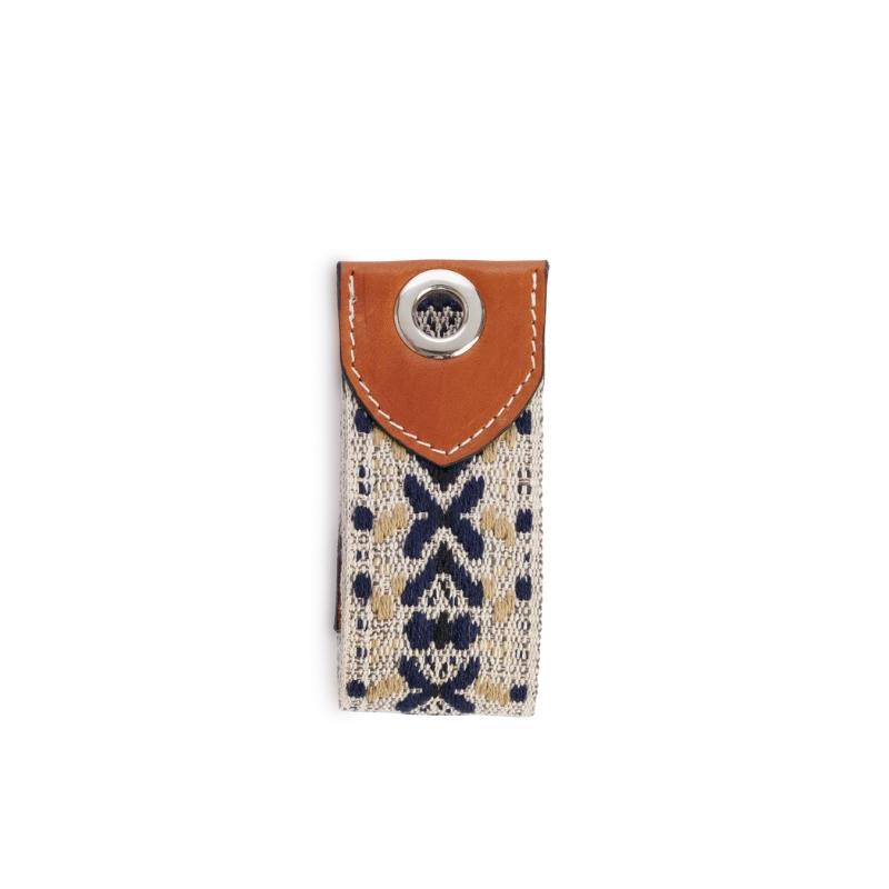 sangle en coton coloré et cuir gold avec oeillets
