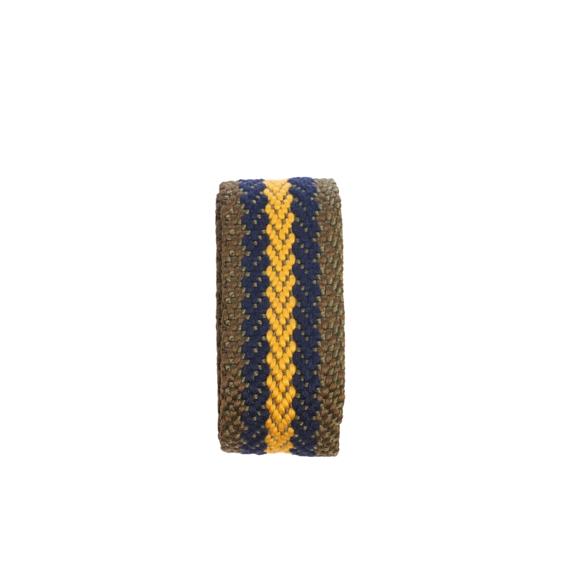 sangle en coton coloré et cuir gold avec oeillets