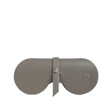 étui à lunettes en cuir de couleur bis