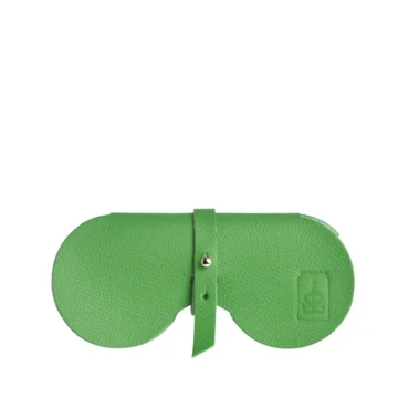 étui à lunettes en cuir vachette vert prairie
