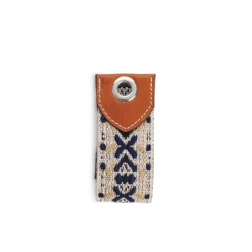 sangle en coton coloré et cuir gold avec oeillets