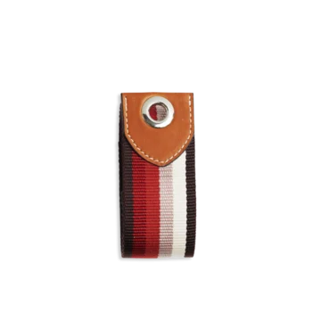 sangle en coton coloré et cuir gold avec oeillets