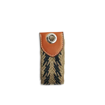 sangle en coton coloré et cuir gold avec oeillets
