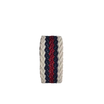 sangle en coton coloré et cuir gold avec oeillets