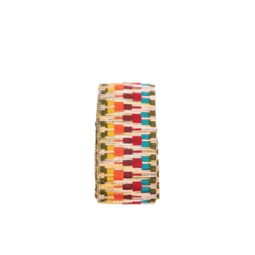 sangle en coton coloré et cuir gold avec oeillets
