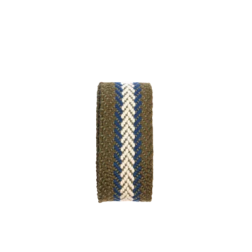 sangle en coton coloré et cuir gold avec oeillets