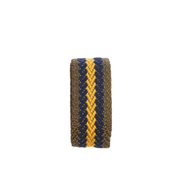 sangle en coton coloré et cuir gold avec oeillets