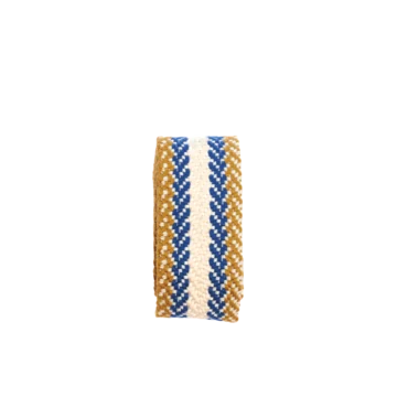 sangle en coton coloré et cuir gold avec oeillets