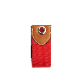 sangle en coton coloré et cuir gold avec oeillets