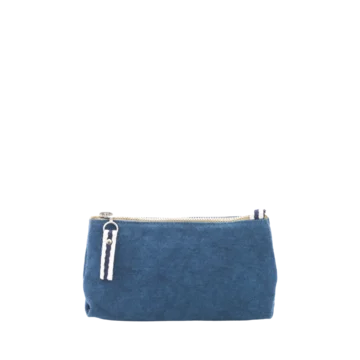 trousse coton bleu canard