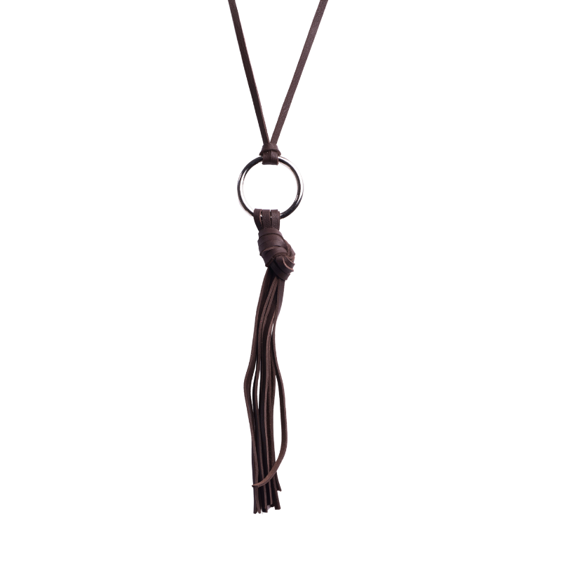 Sautoir cuir Chocolat