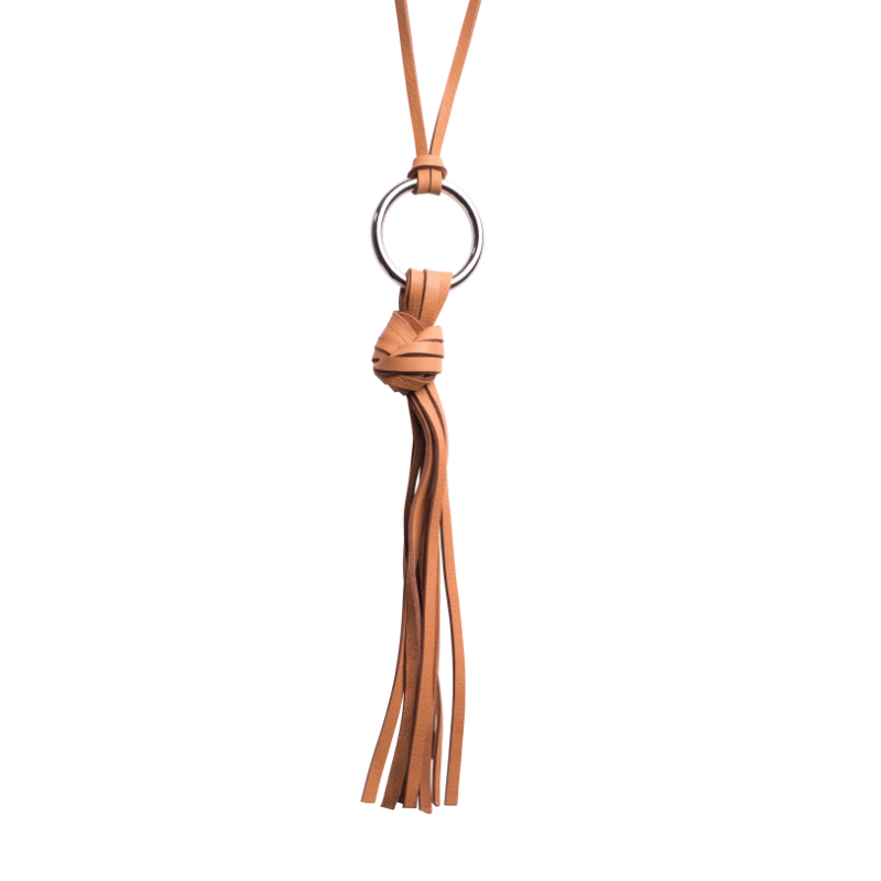Sautoir cuir Gold