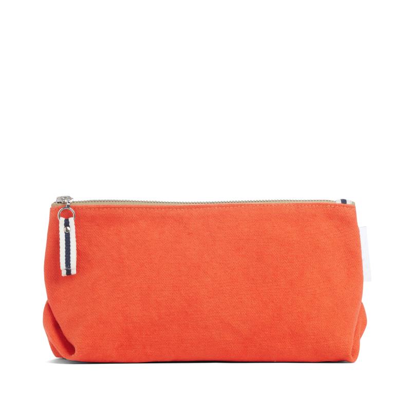 Trousse toile large Corail