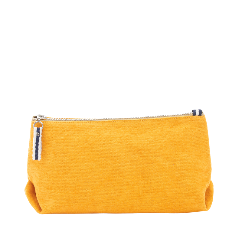 trousse pochette coton jaune