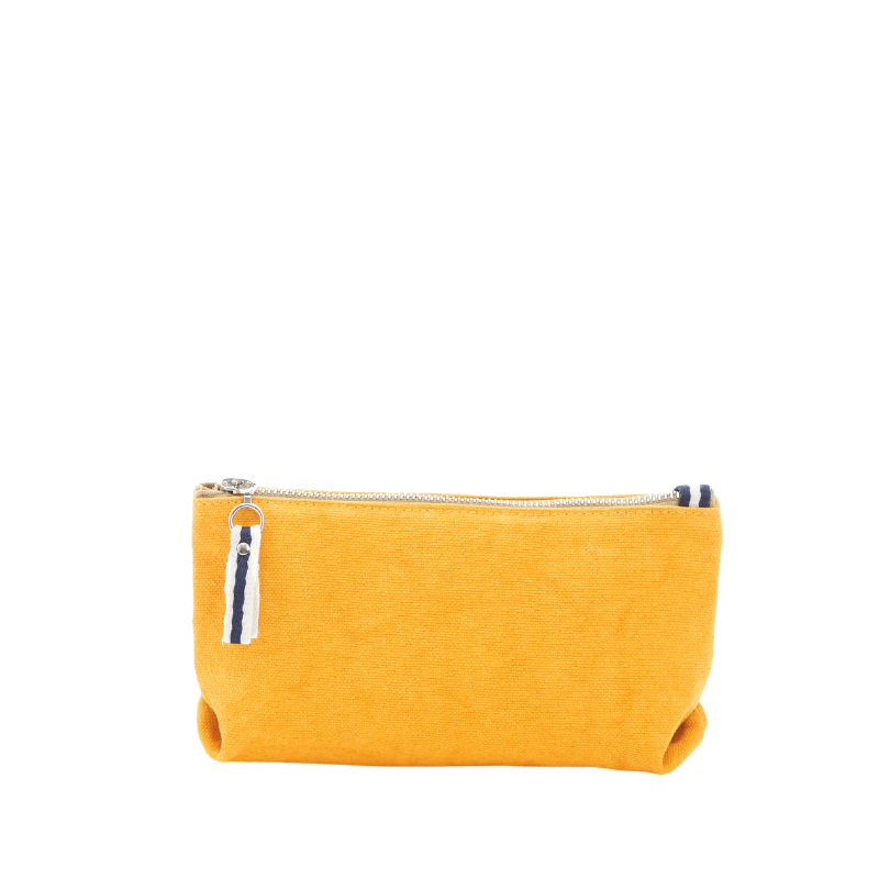 Trousse toile médium jaune